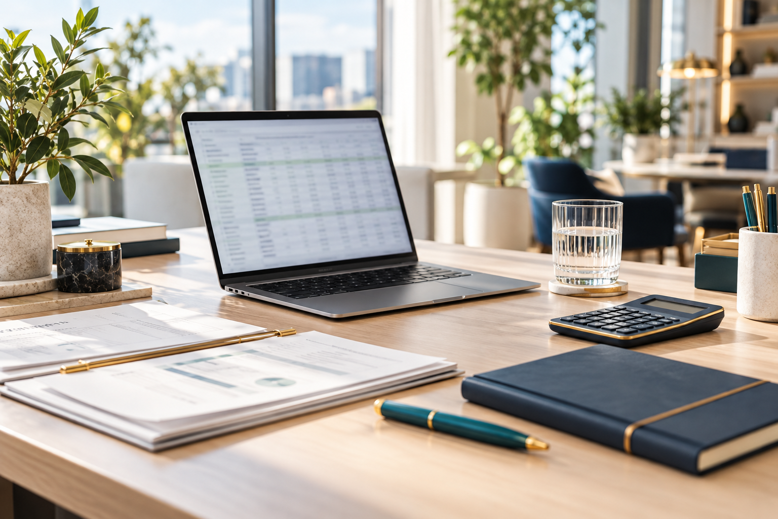 Illustrative bookkeeping workspace
